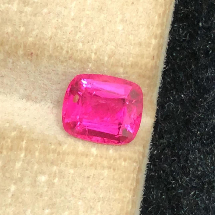 Rubellite Tourmaline 1.00ct Cushion Cut from Afghanistan