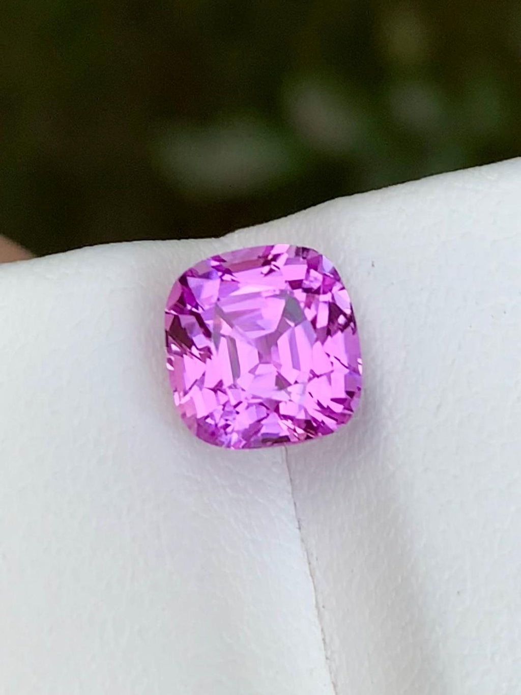 Deep Pink Kunzite Gemstone: 4.05 CT Faceted Cushion Cut From Nuristan Afghanistan