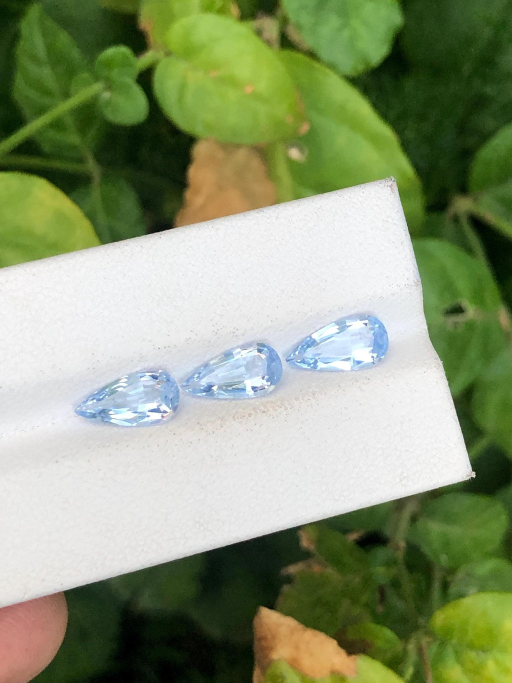 Santa Maria Aquamarine Gemstone set: Pear Cut Beryl, 3.30 CT