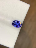Certified 0.71 Carat Tanzanite Gemstone: Violet-Blue Oval Cut Loose Stone