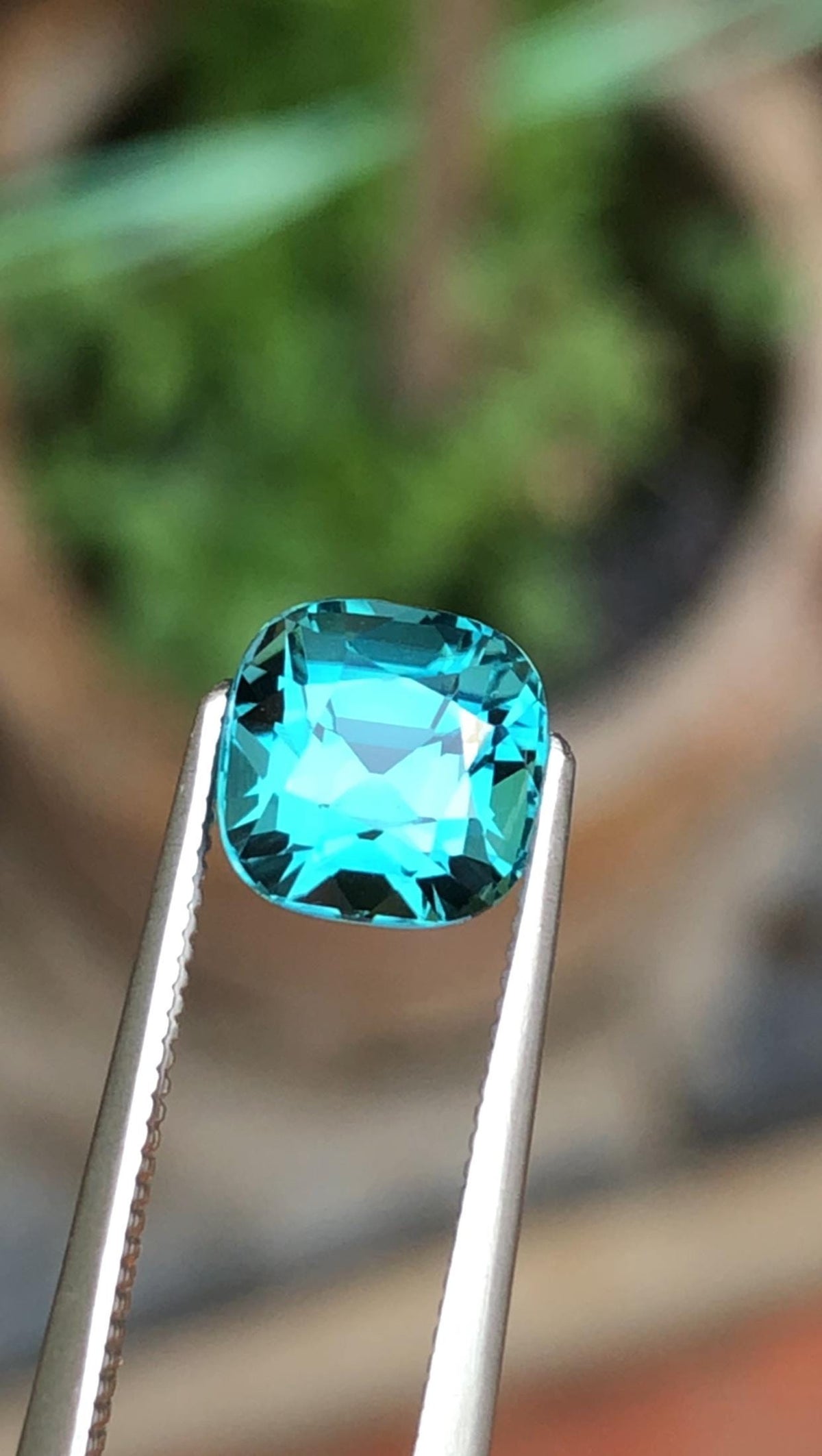 Natural Neon Blue Tourmaline Cushion Cut – 2.25 Carat from Afghanistan