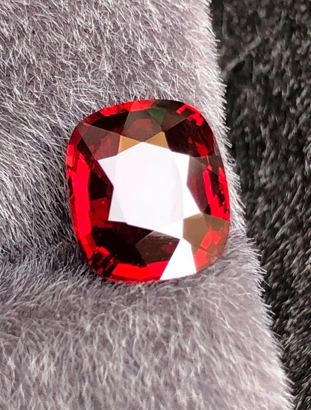 Vivid Red Spinel 2.09 ct Step Cushion Cut - Burma Gemstone Loose Stone