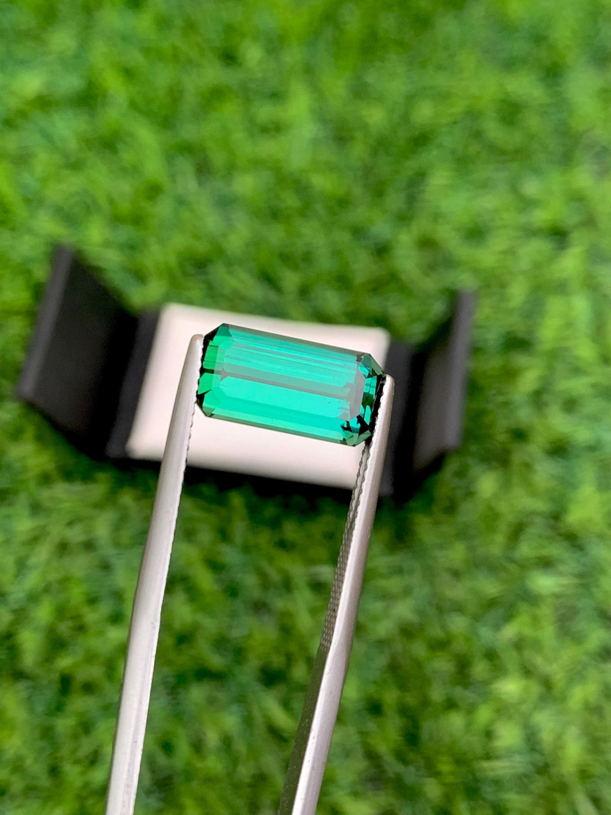 Bluish Green Tourmaline Gemstone: Emerald Cut, 5.60 CT, Afghanistan Origin