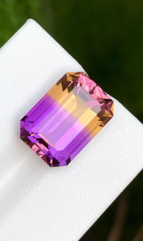 Ametrine 10.10 ct Emerald Cut • Bi-Color Gemstone from Bolivia