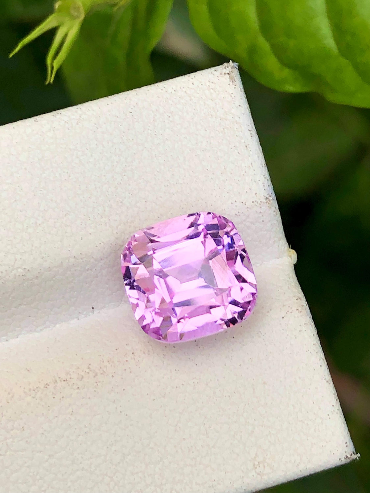 Pink Kunzite 6.50ct Cushion Cut Gemstone from Afghanistan – Elegant Blush-Toned Collector’s Stone