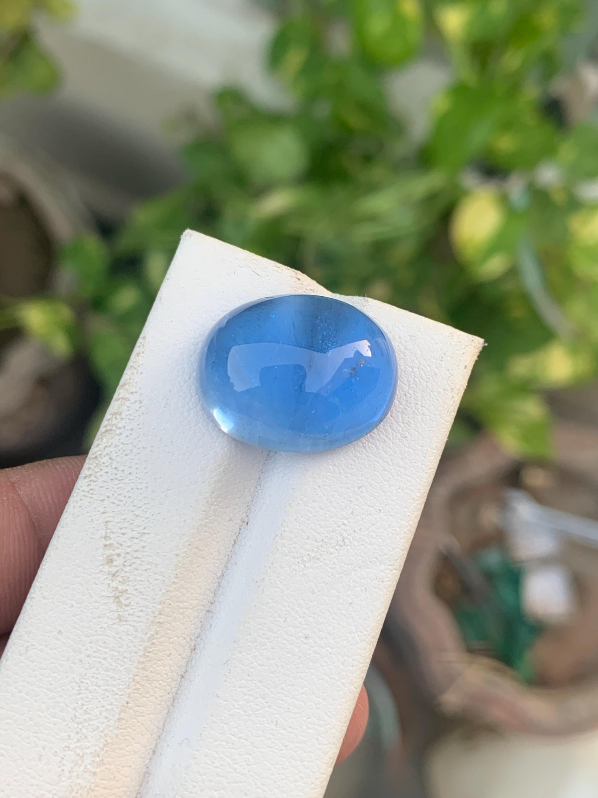 Santa Maria Aquamarine Cabochon: Natural Deep Blue Gemstone, 33.30 CT