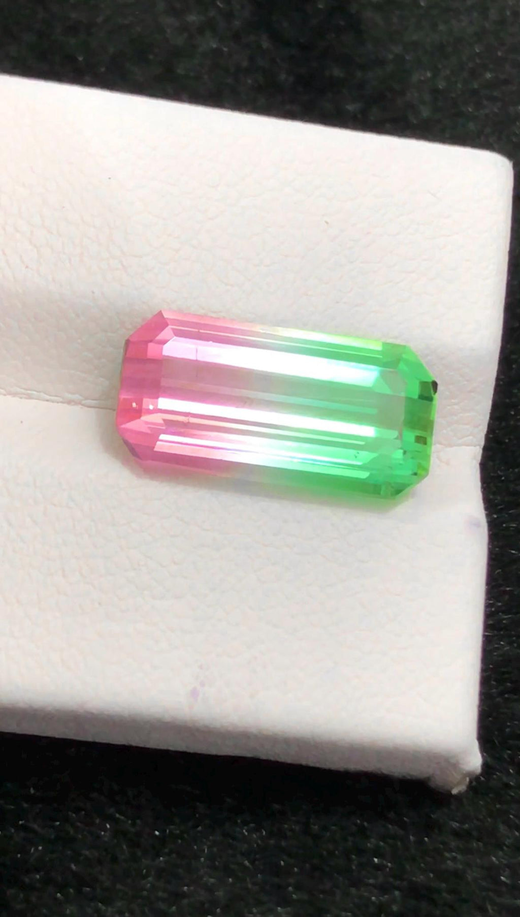 Bicolor Tourmaline 8 ct Emerald Cut – Pink Green Afghan Tourmaline