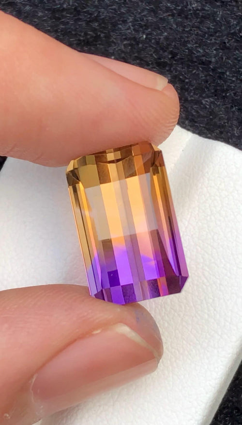 Ametrine 10.50 Carat Pixel Cut Loose Gemstone – from Brazil
