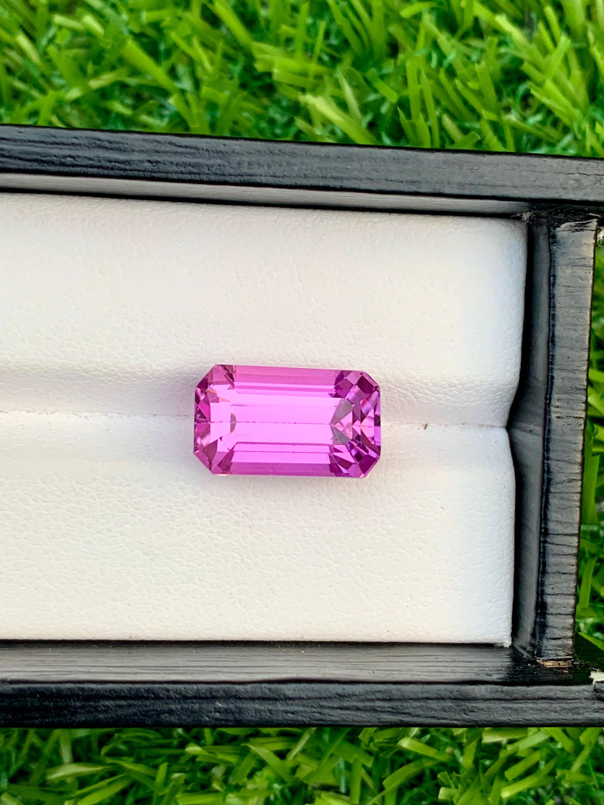 Emerald Cut Pink Kunzite Gemstone: 11.50 Carat, Afghanistan Origin