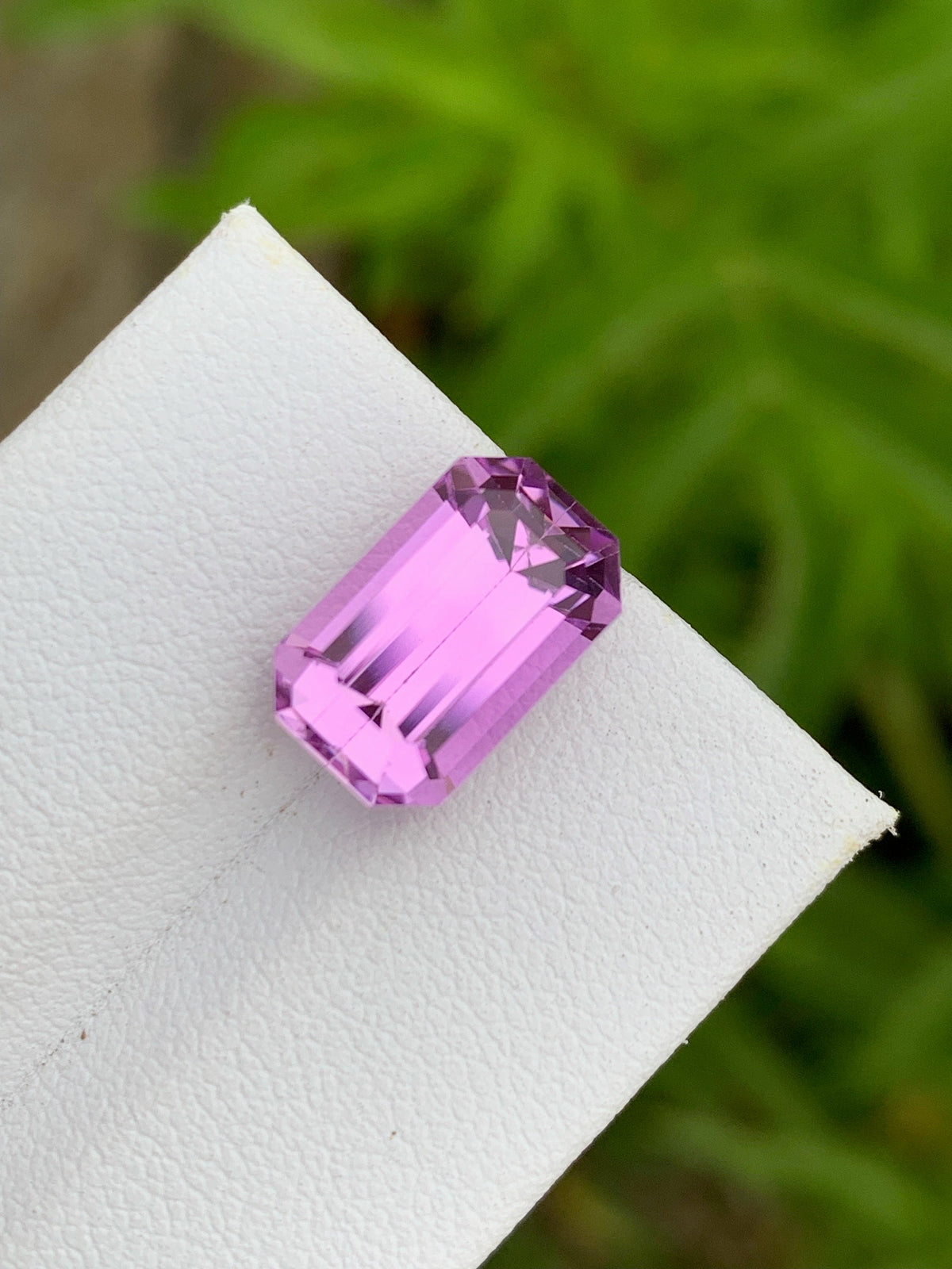 Emerald Cut Pink Kunzite Gemstone: Natural Faceted Spodumene, 7.50 CT
