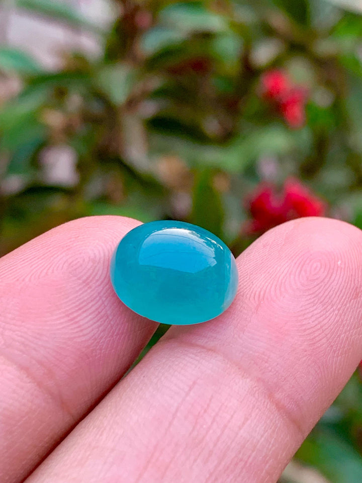 Grandidierite Cabochon: Rare Bluish-Green Gemstone, Madagascar Origin, 8.45 CT