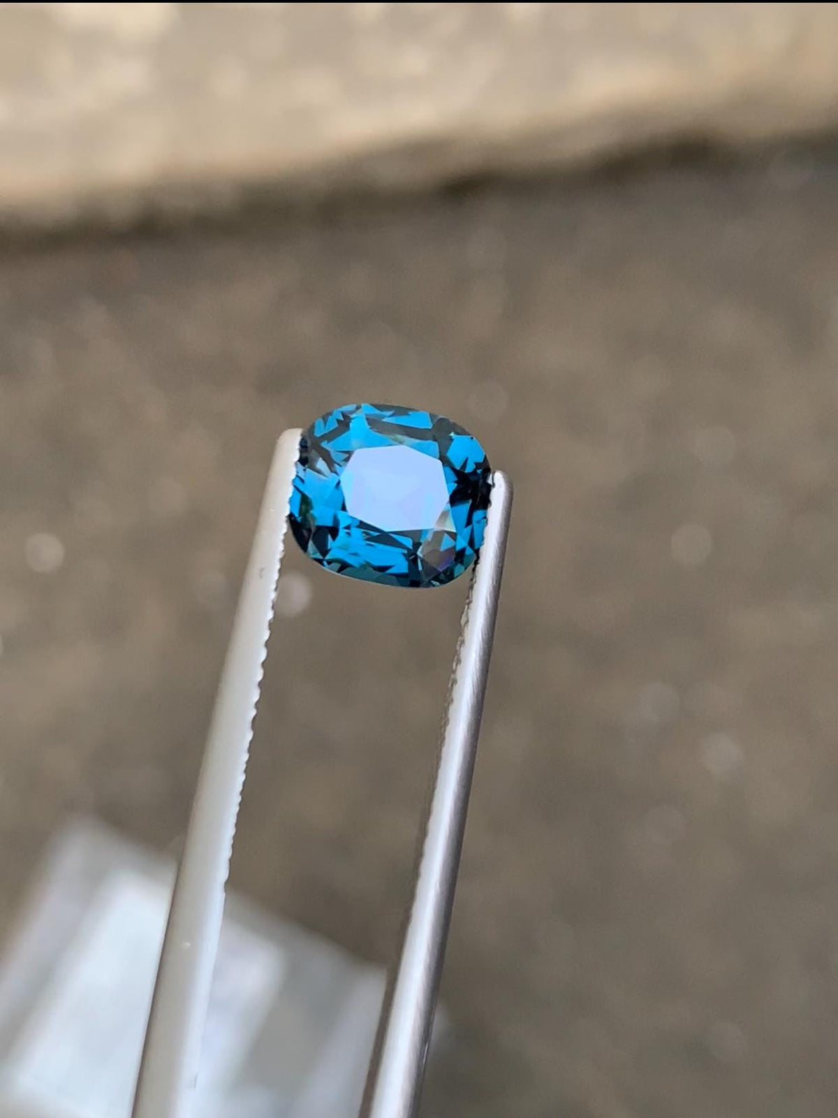 2.50 Carat Cobalt Spinel Gem: Vivid Blue Cushion Cut, Sri Lanka