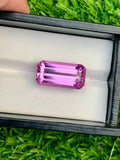 Deep Pink Kunzite Gemstone: 18.80 CT Emerald Cut, Afghanistan