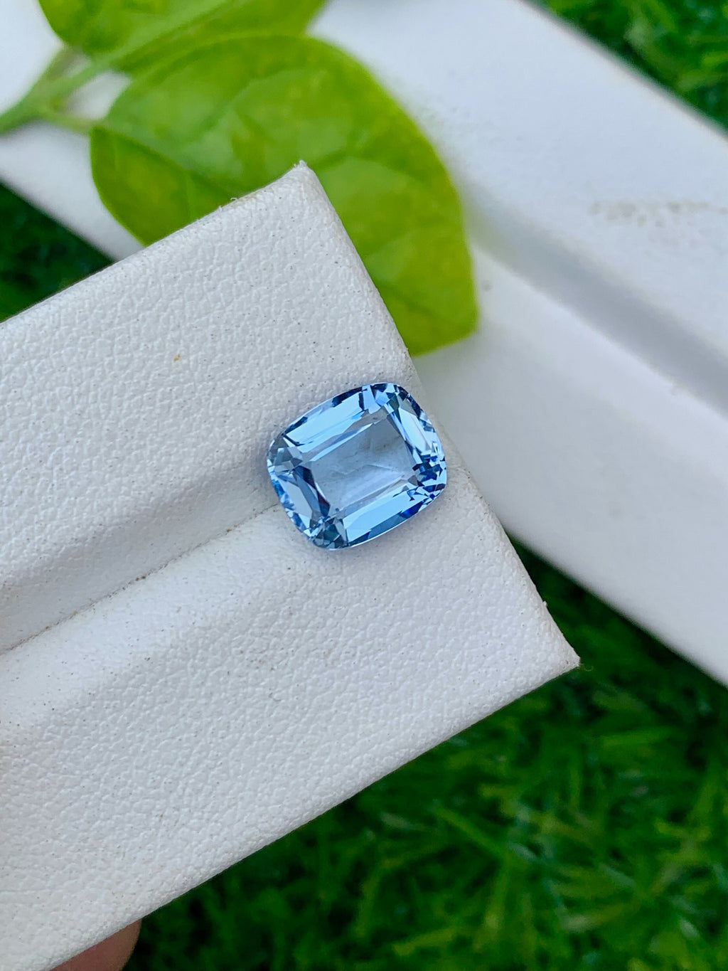 Natural Santa Maria Aquamarine Gemstone: 2.80 CT Flawless Cushion Cut