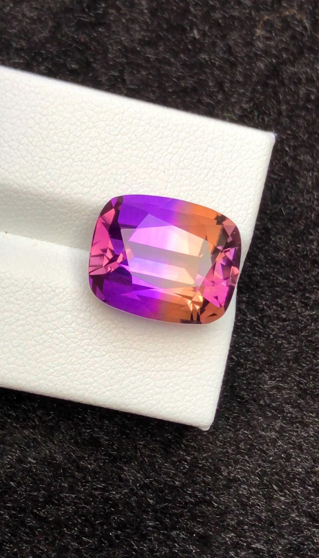 Bi-Color Ametrine 11.75 ct Cushion Cut – Gemstone from Brazil