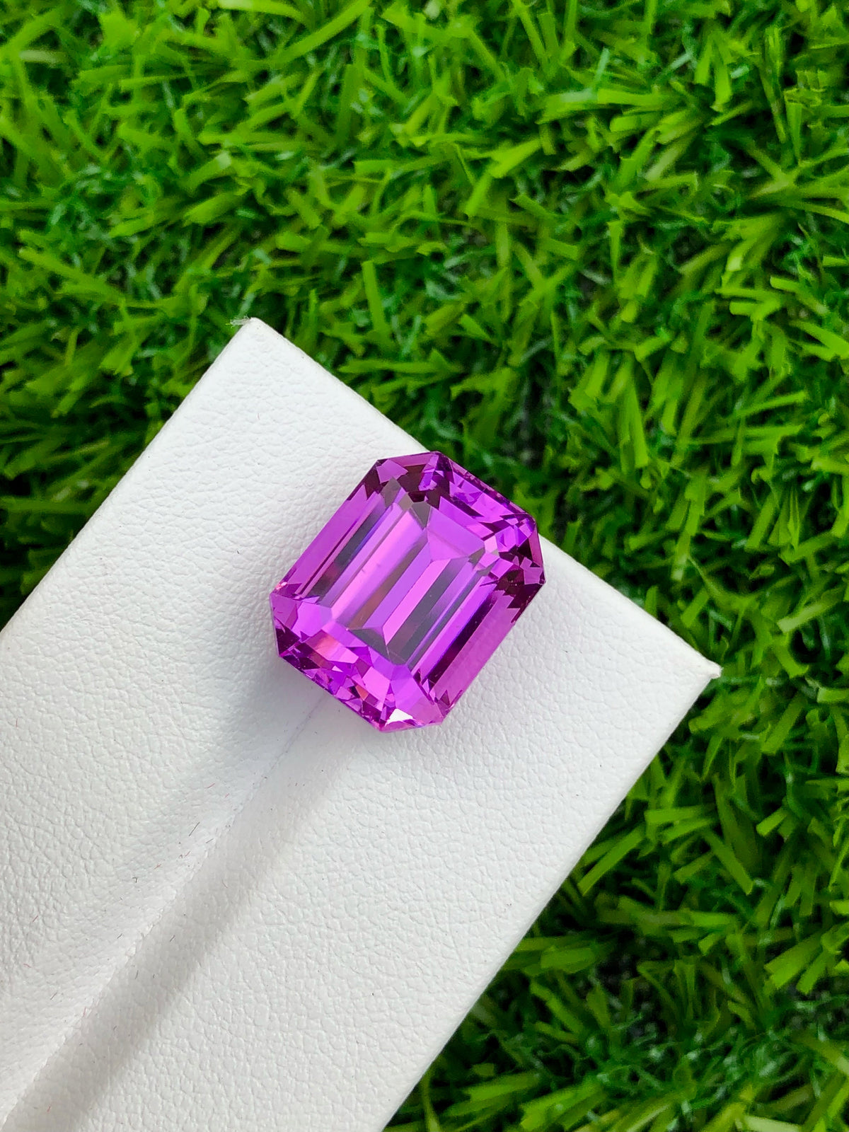 Magenta Kunzite Gemstone: Emerald Cut, 17.50 CT, Afghanistan Origin