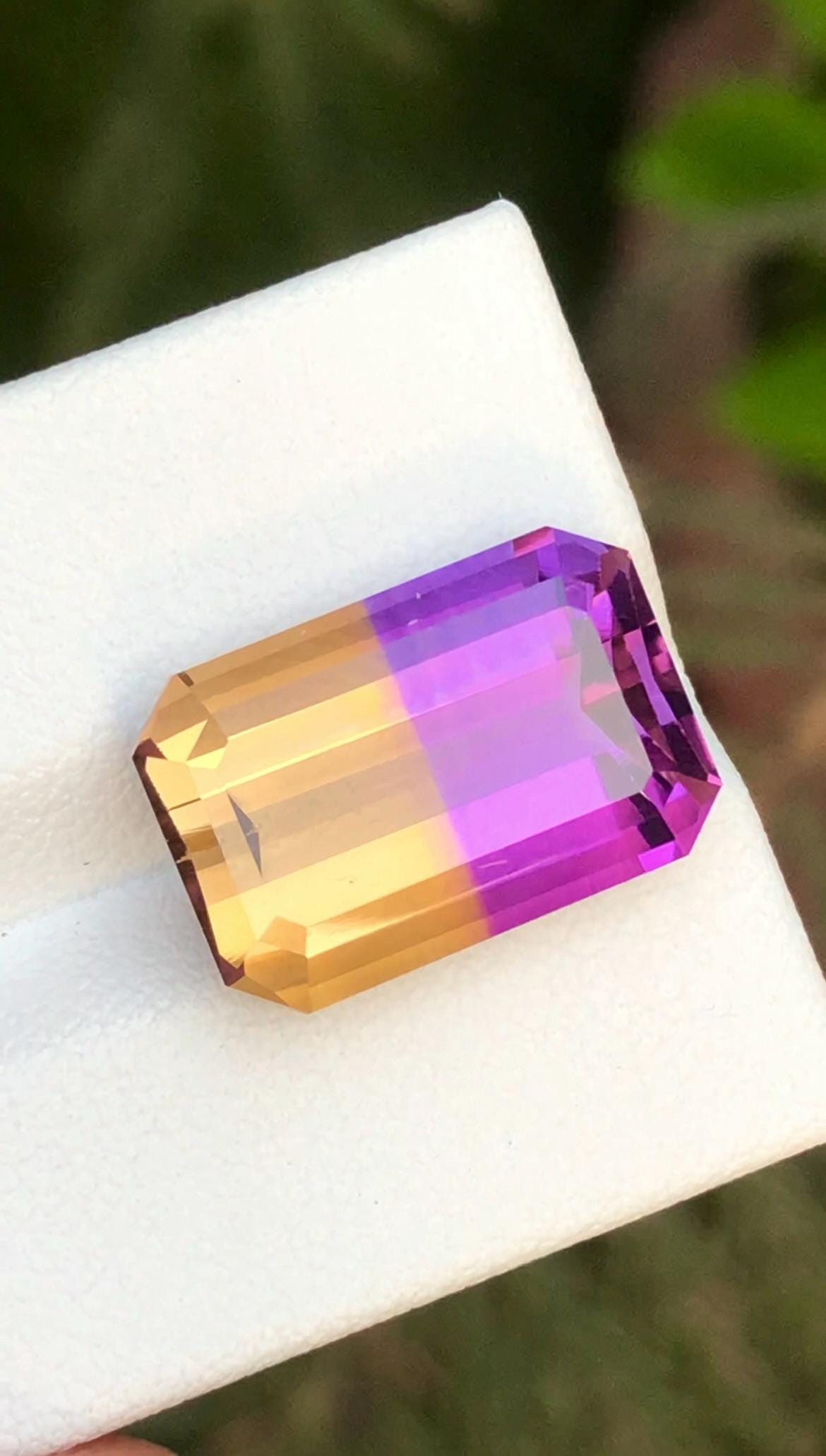 Ametrine 12.15ct Emerald Cut • Bi-Color Gemstone from Bolivia