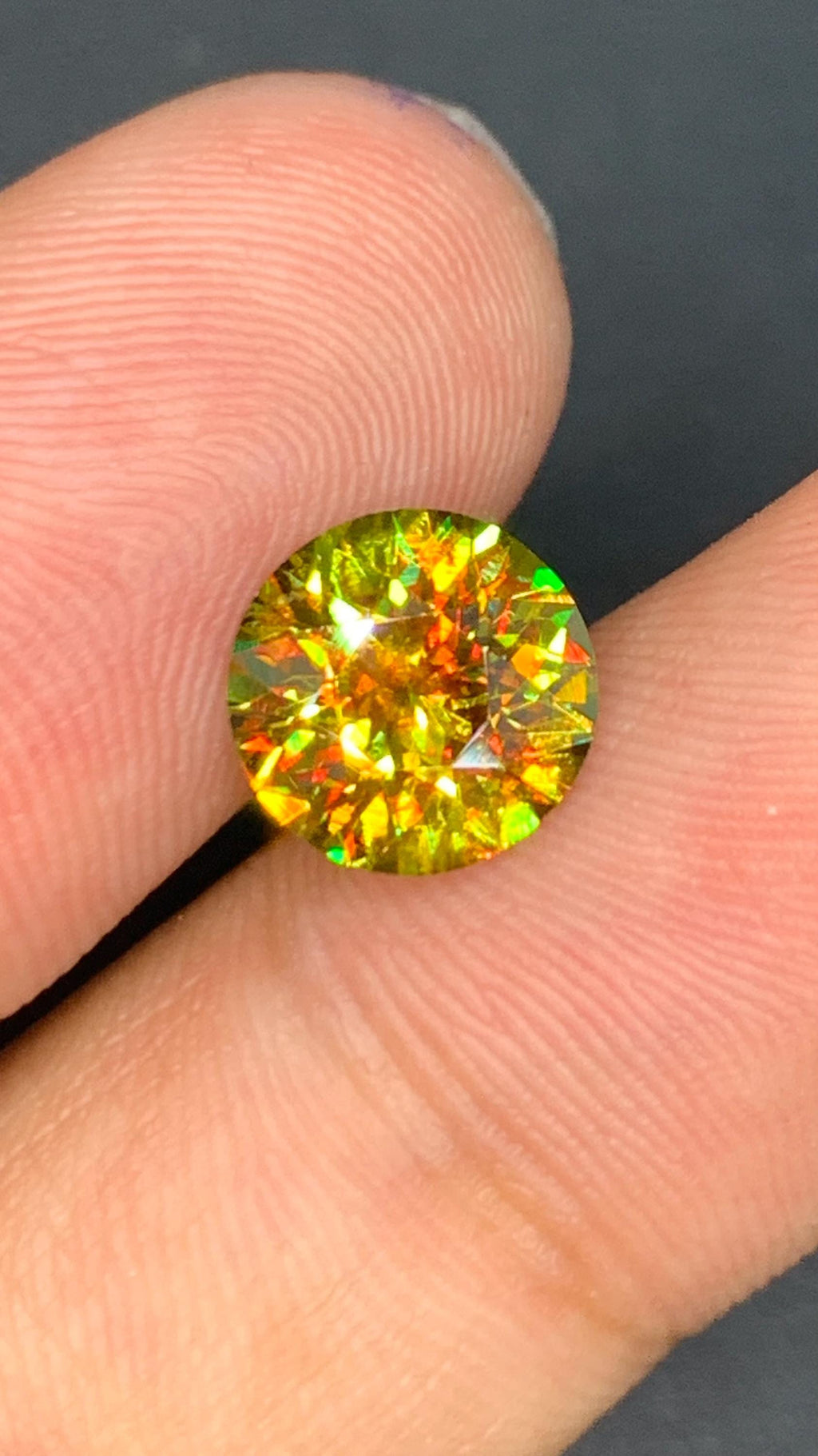 2.80 ct Chrome Sphene Gemstone: Natural Nugget Green Titanite