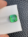 Natural Lagoon Green Tourmaline Gemstone: 5 CT Cushion Cut