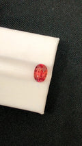 Sunset Padparadscha Sapphire: 1 Carat Oval Gemstone, Sri Lankan Origin