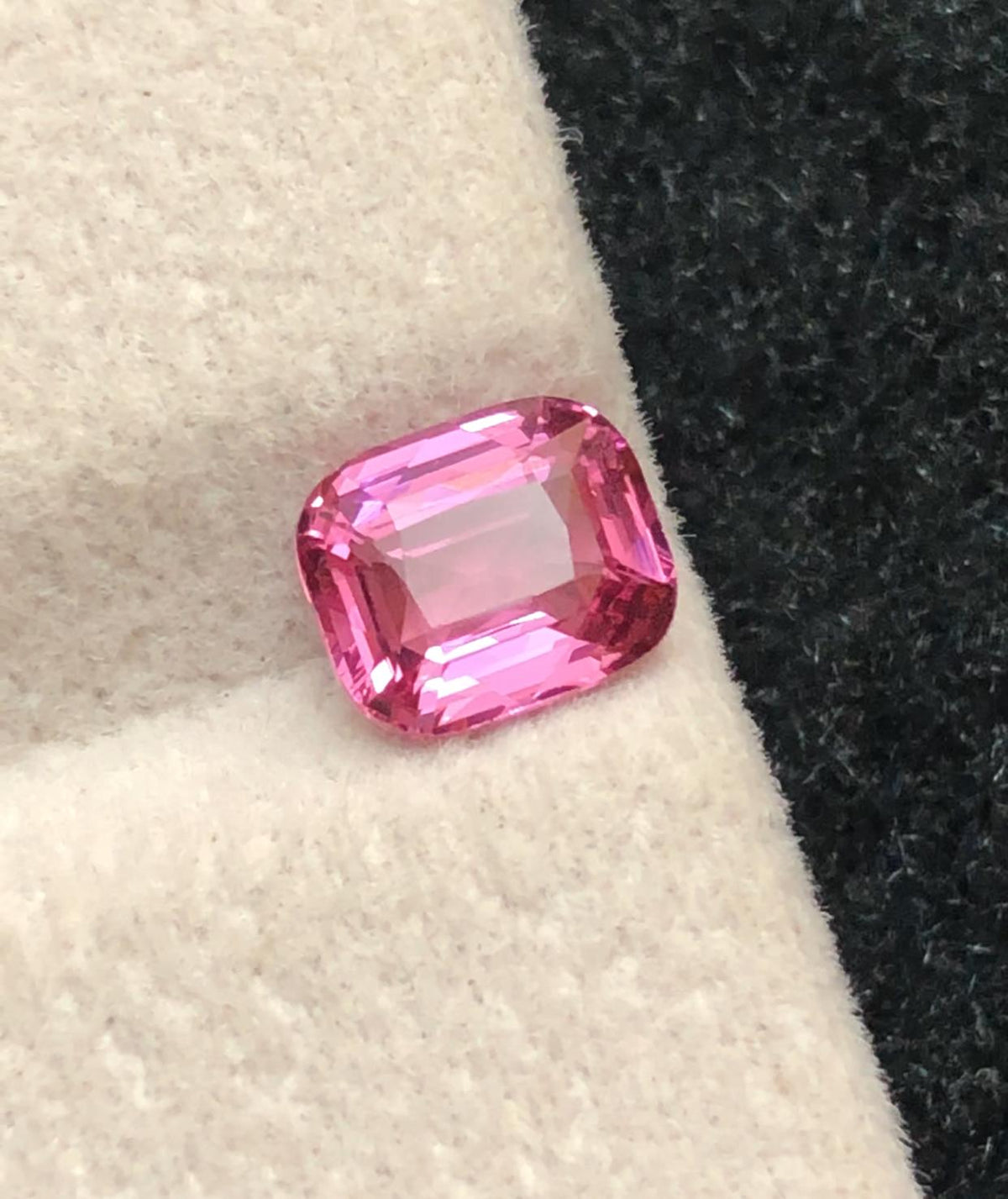 Bubblegum Pink Spinel: 1.10 Carat Cushion Cut Loose Gemstone