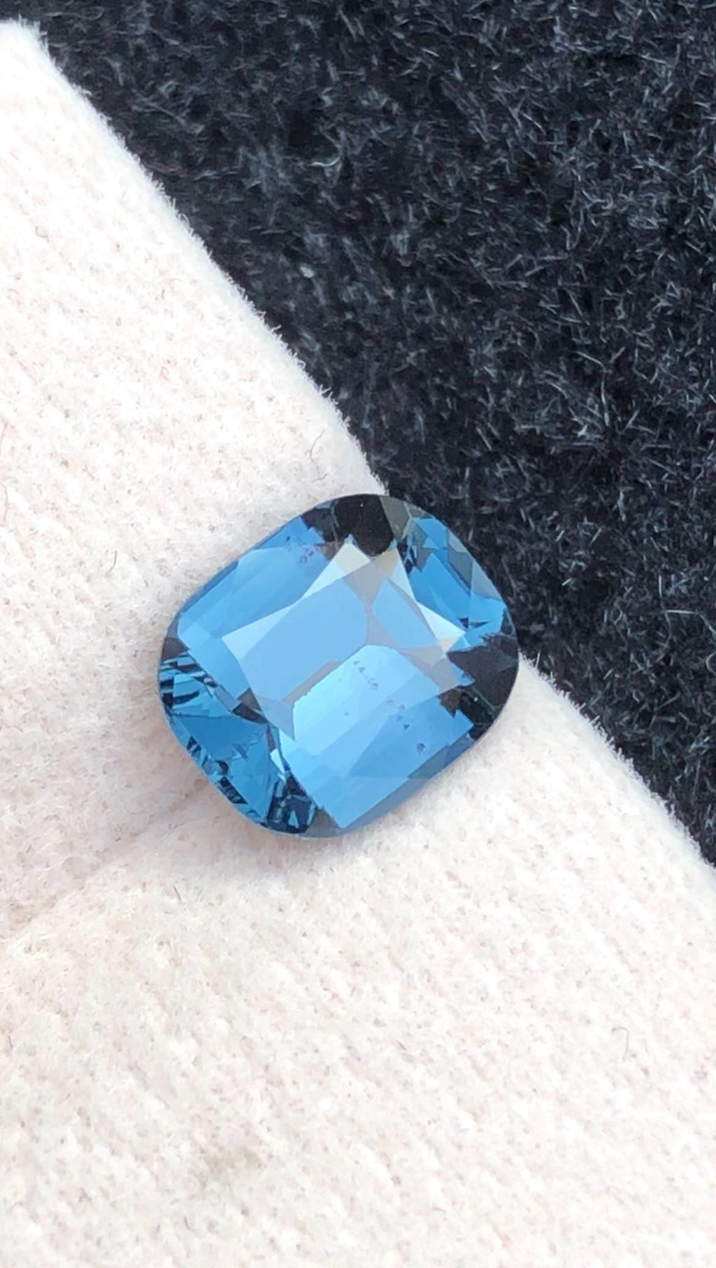 Cobalt Spinel 1.55 ct Cushion Cut Blue Gemstone From  Tanzanian With Certificate