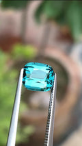 1.95 Carat Neon Blue Tourmaline Gemstone | Cushion Cut Natural Loose Stone from Afghanistan