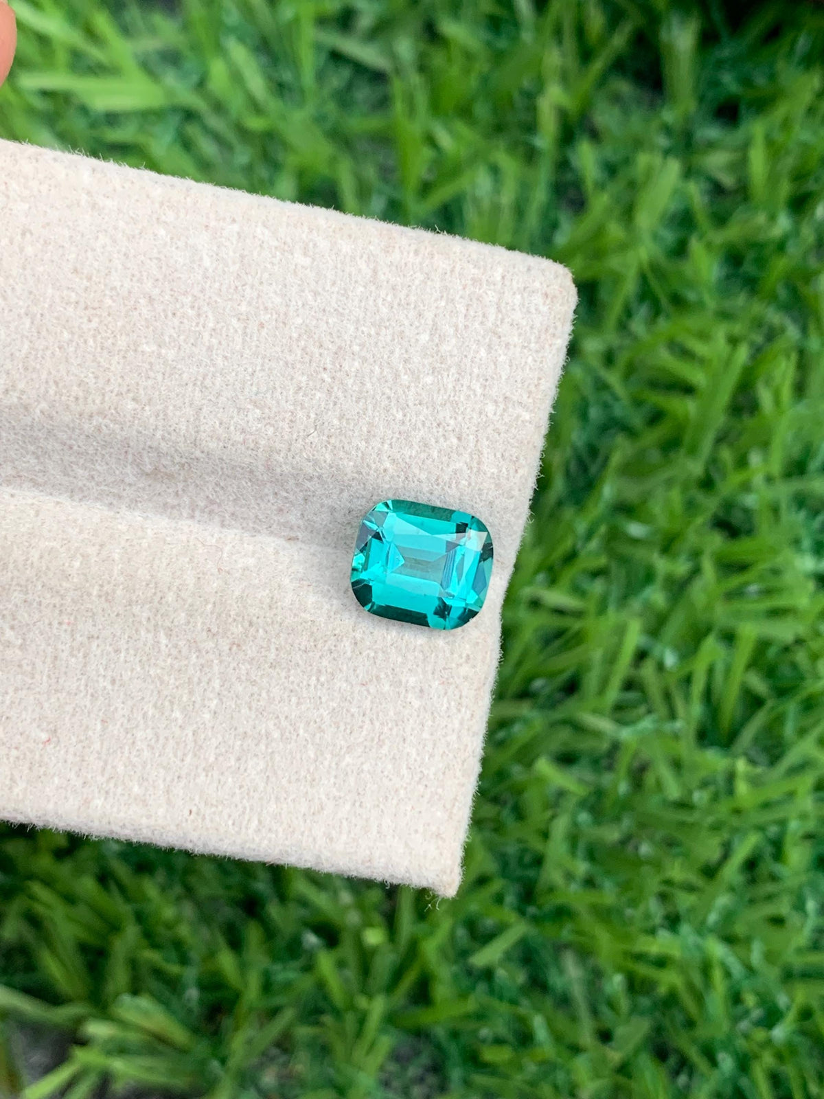 Blue Lagoon Tourmaline Gemstone: 1.25 CT Cushion Cut, Afghanistan Origin