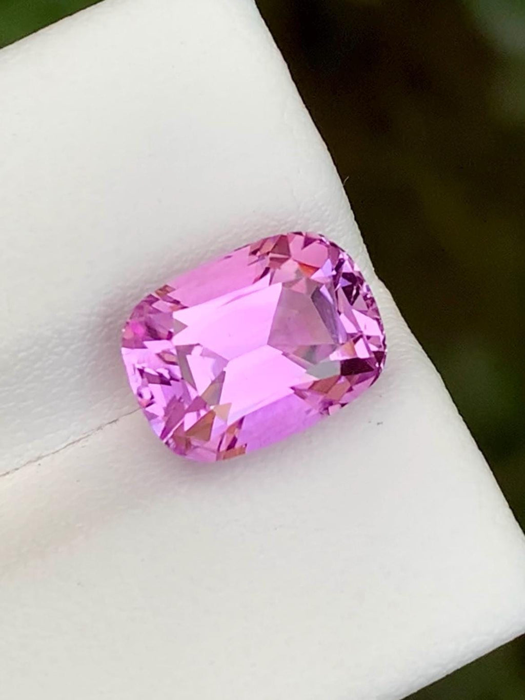 Pretty Pink Kunzite Gemstone: 5.05 CT Faceted Cushion Cut From Nuristan Afghanistan