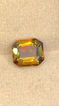 2.40 CT Emerald Cut Sphene Gemstone: Greenish Yellow Titanite, August Birthstone