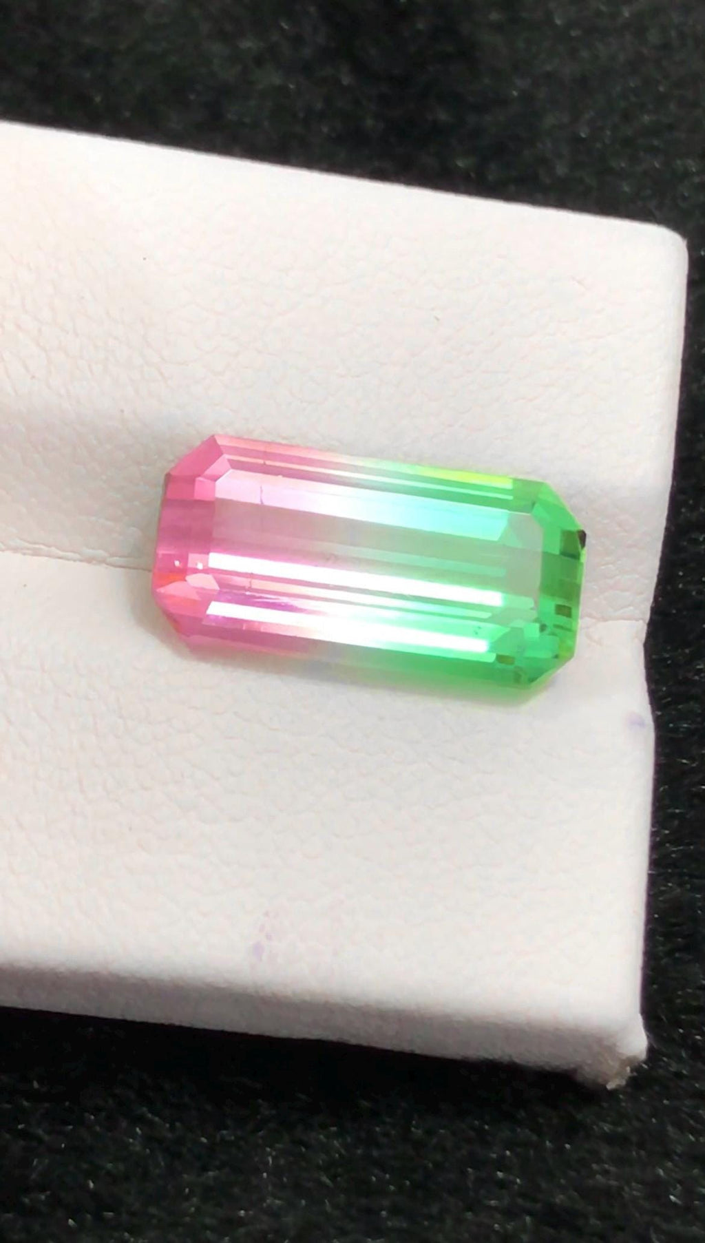 Bicolor Tourmaline 8 ct Emerald Cut – Pink Green Afghan Tourmaline