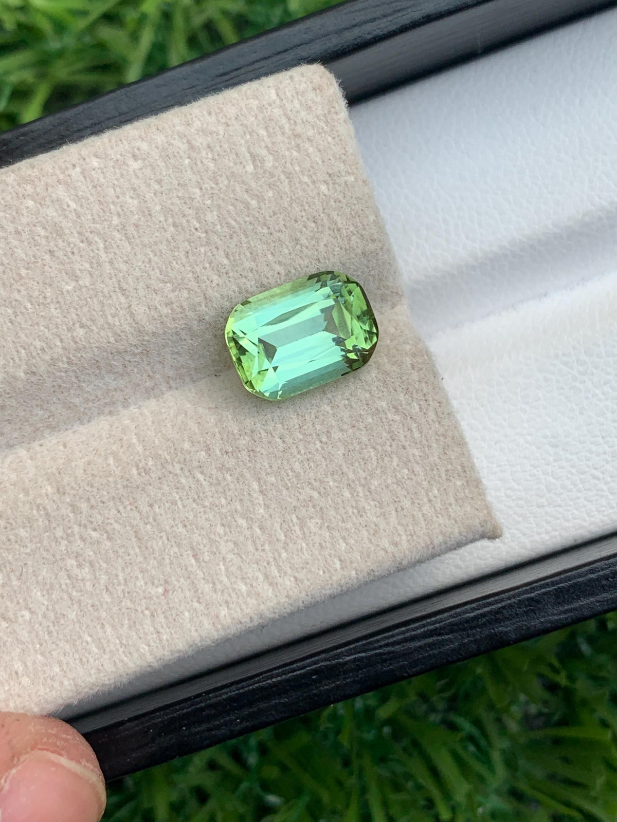 Mint Green Tourmaline Gemstone: Cushion Cut, 2.65 Carat, Afghanistan