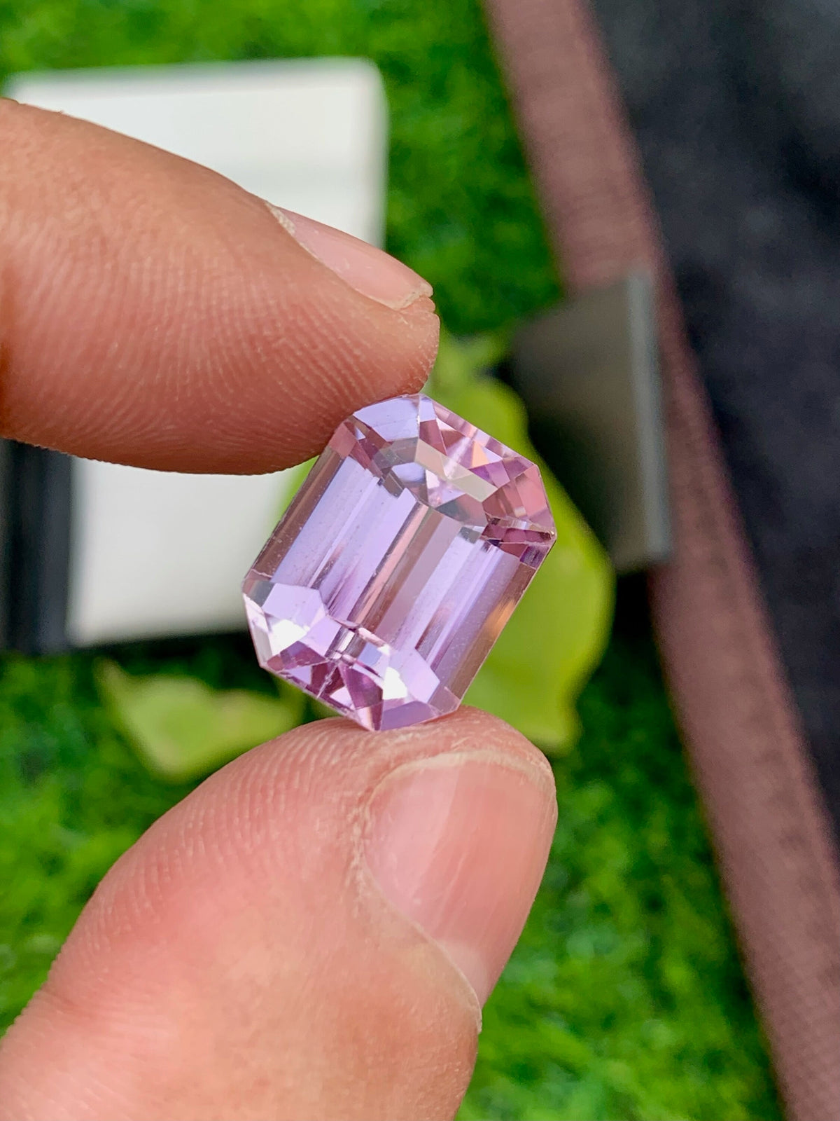 AAA Pink Kunzite Gemstone: Emerald Cut November Birthstone, 13.95 CT