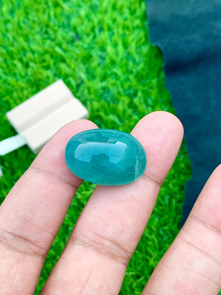 Grandidierite Gemstone Cabochon: Rare Bluish-Green Jewelry Stone, 34.40 CT