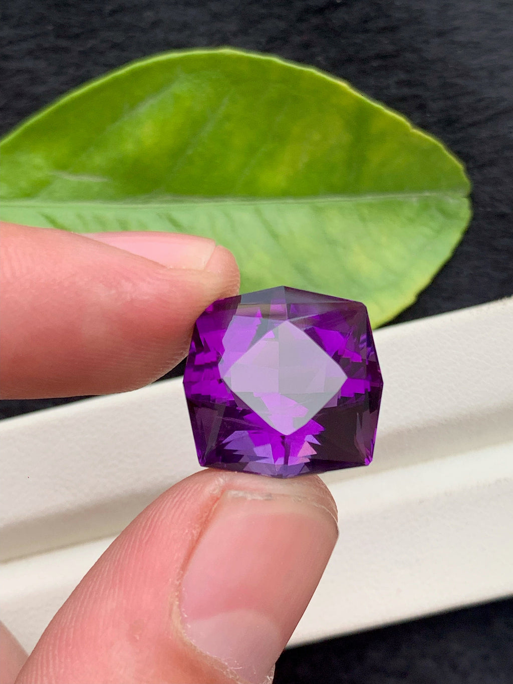 Natural Amethyst Gemstone: 24.5 Carat Cushion Cut, Jewelry Size