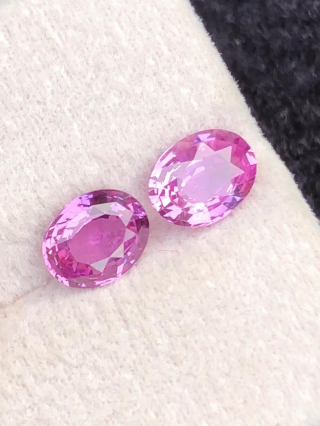 Purple Sapphire Pair  2.11 ct Oval Cut – from Madagascar With Certificate