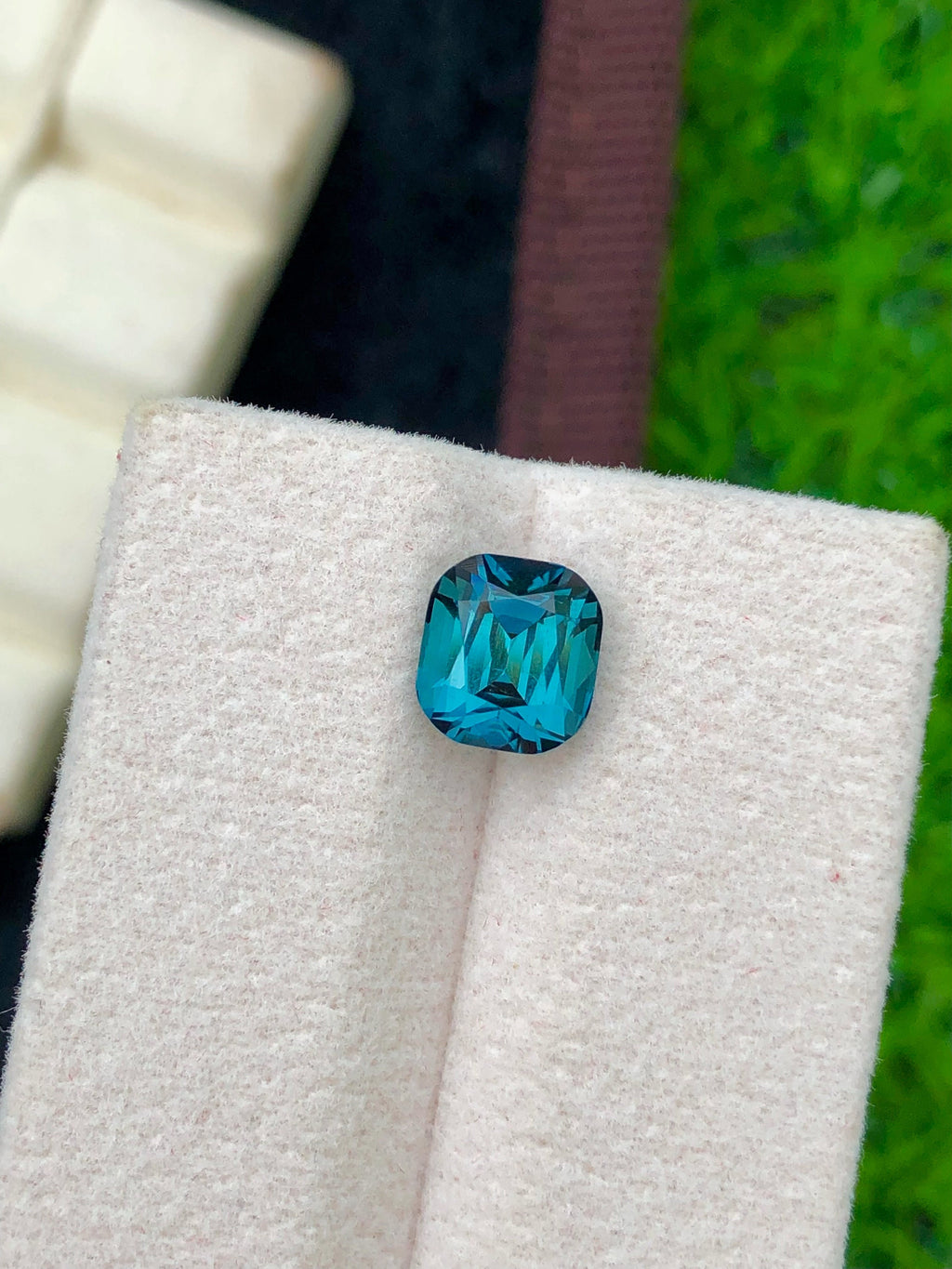 Lagoon Blue Tourmaline Gemstone: Natural Cushion Cut, 2.20 CT