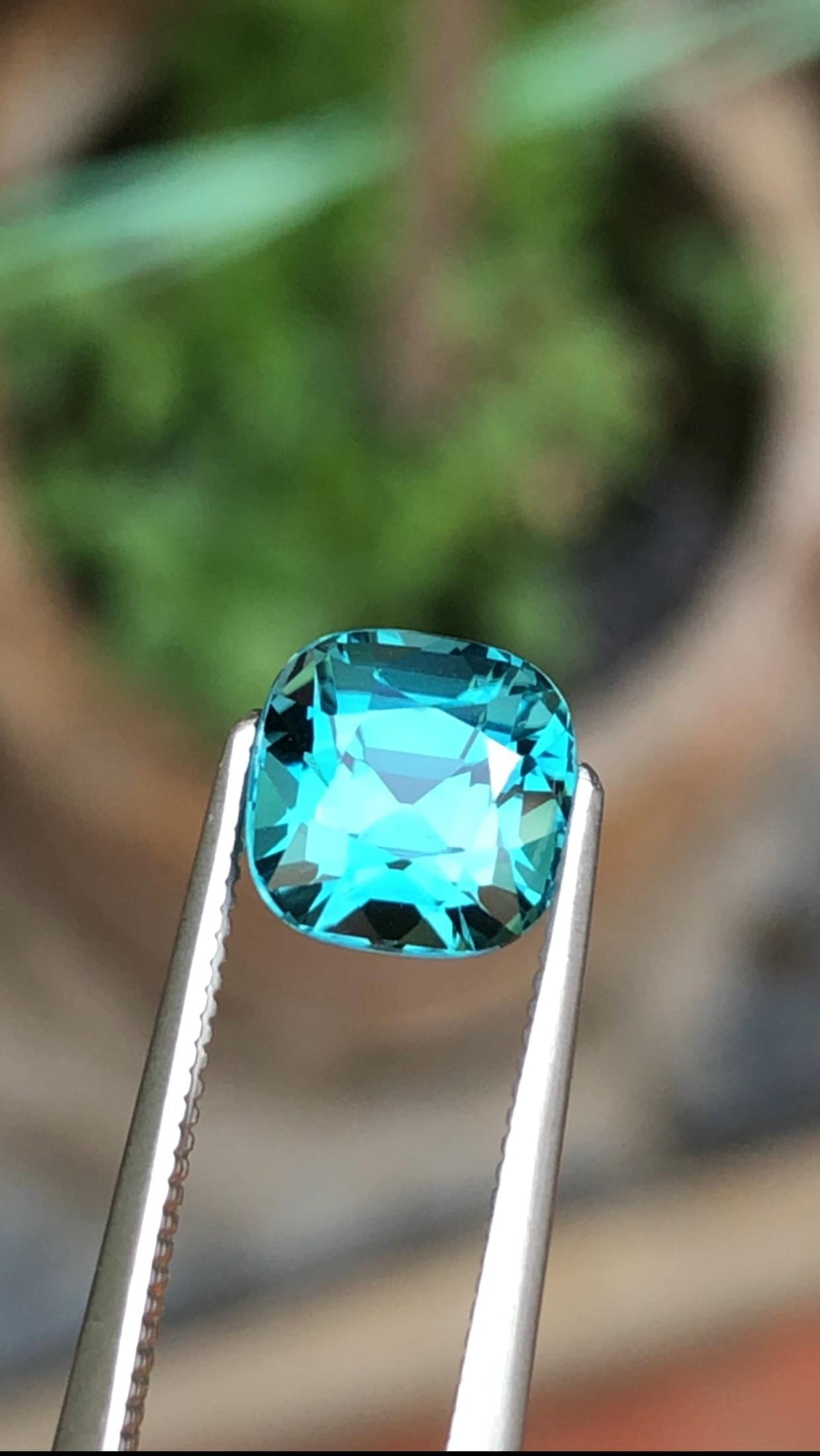 Natural Neon Blue Tourmaline Cushion Cut – 2.25 Carat from Afghanistan