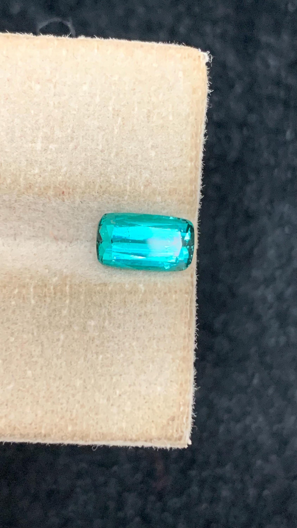Neon Blue Lagoon Tourmaline Stone: Cushion Cut Gemstone, 1.20 CT