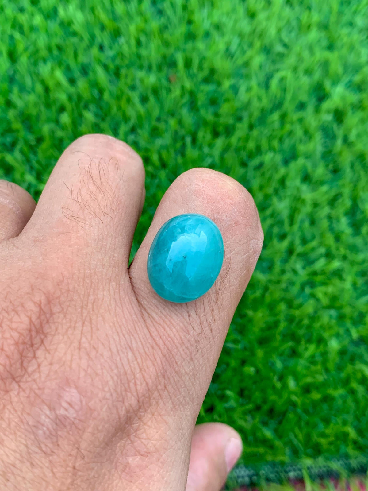 Grandidierite Cabochon: Rare Bluish-Green Gemstone, Madagascar Origin, 11.55 CT