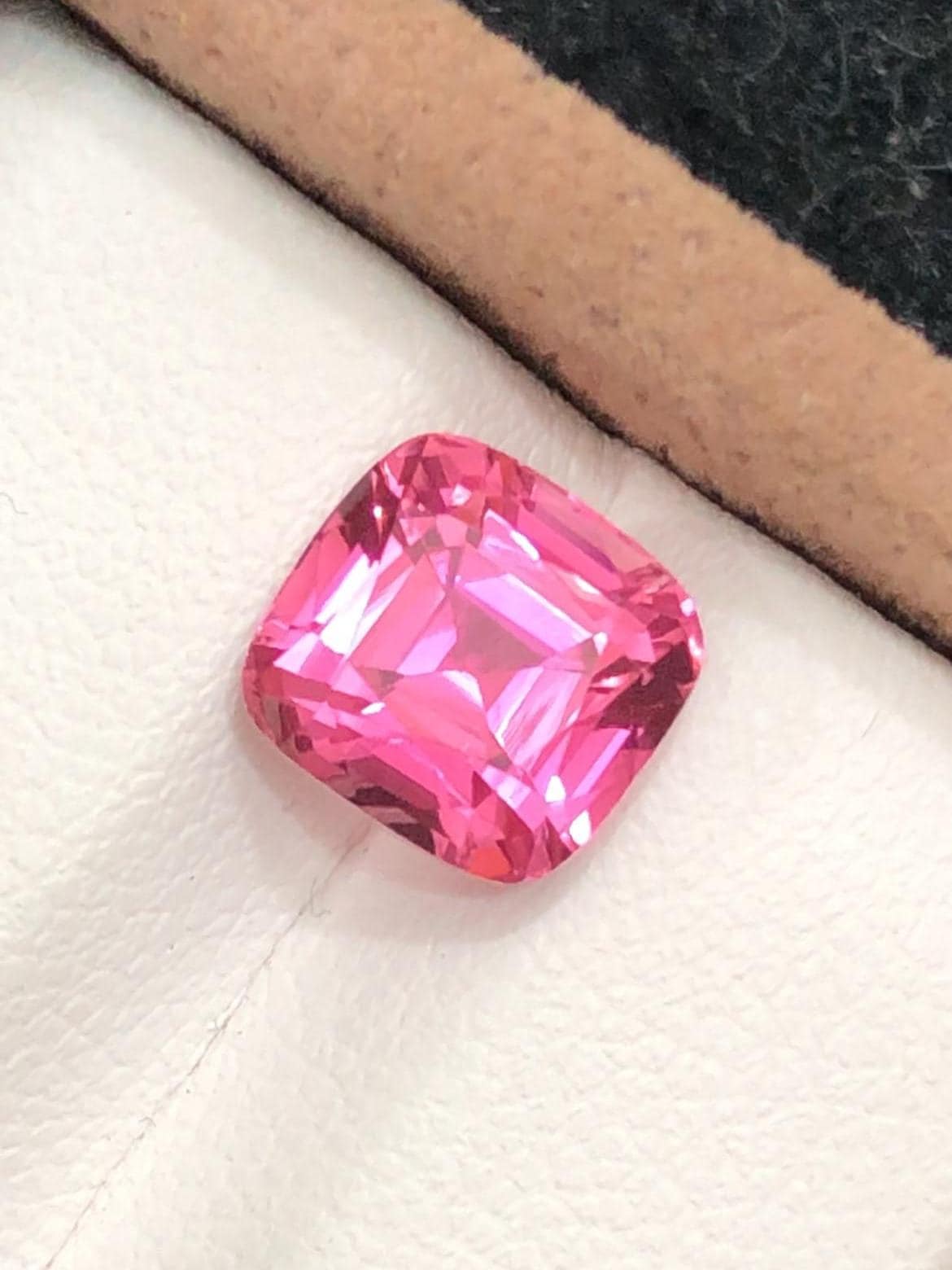 Neon Pink Rubellite 3.35ct Cushion Cut Madagascar