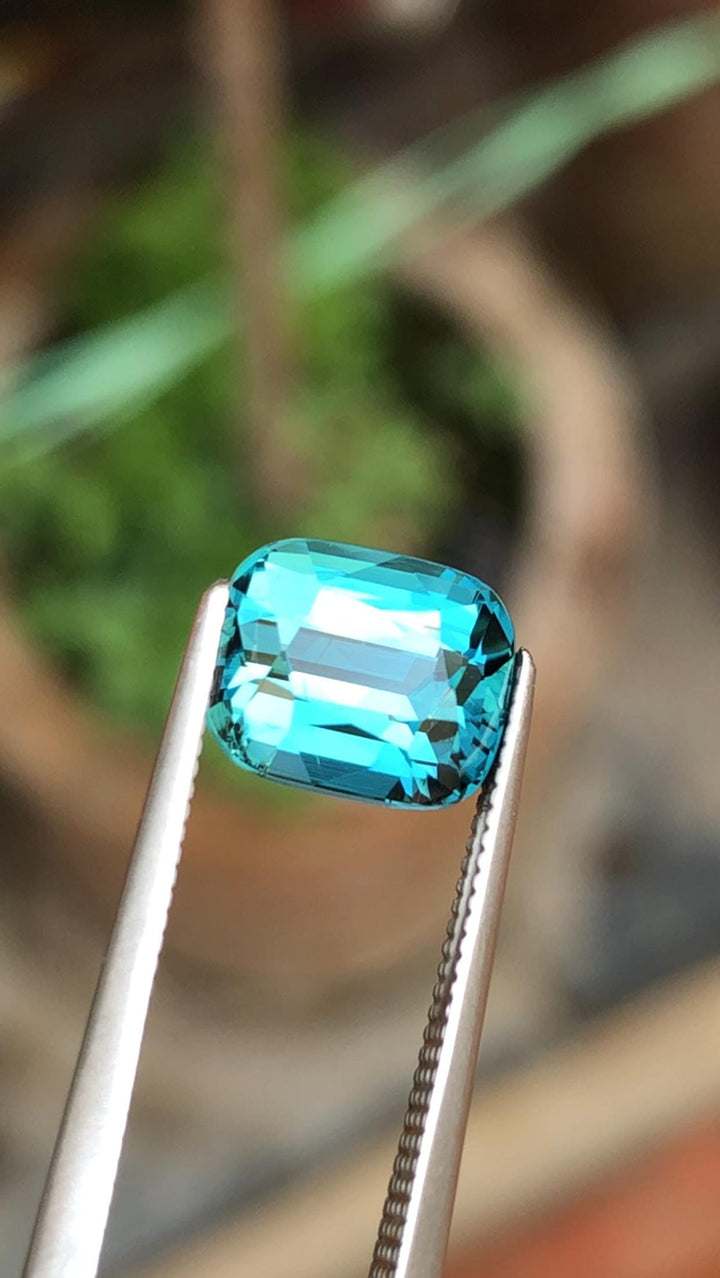 Natural Lagoon Tourmaline Cushion Cut – 2.70 Carat from Afghanistan