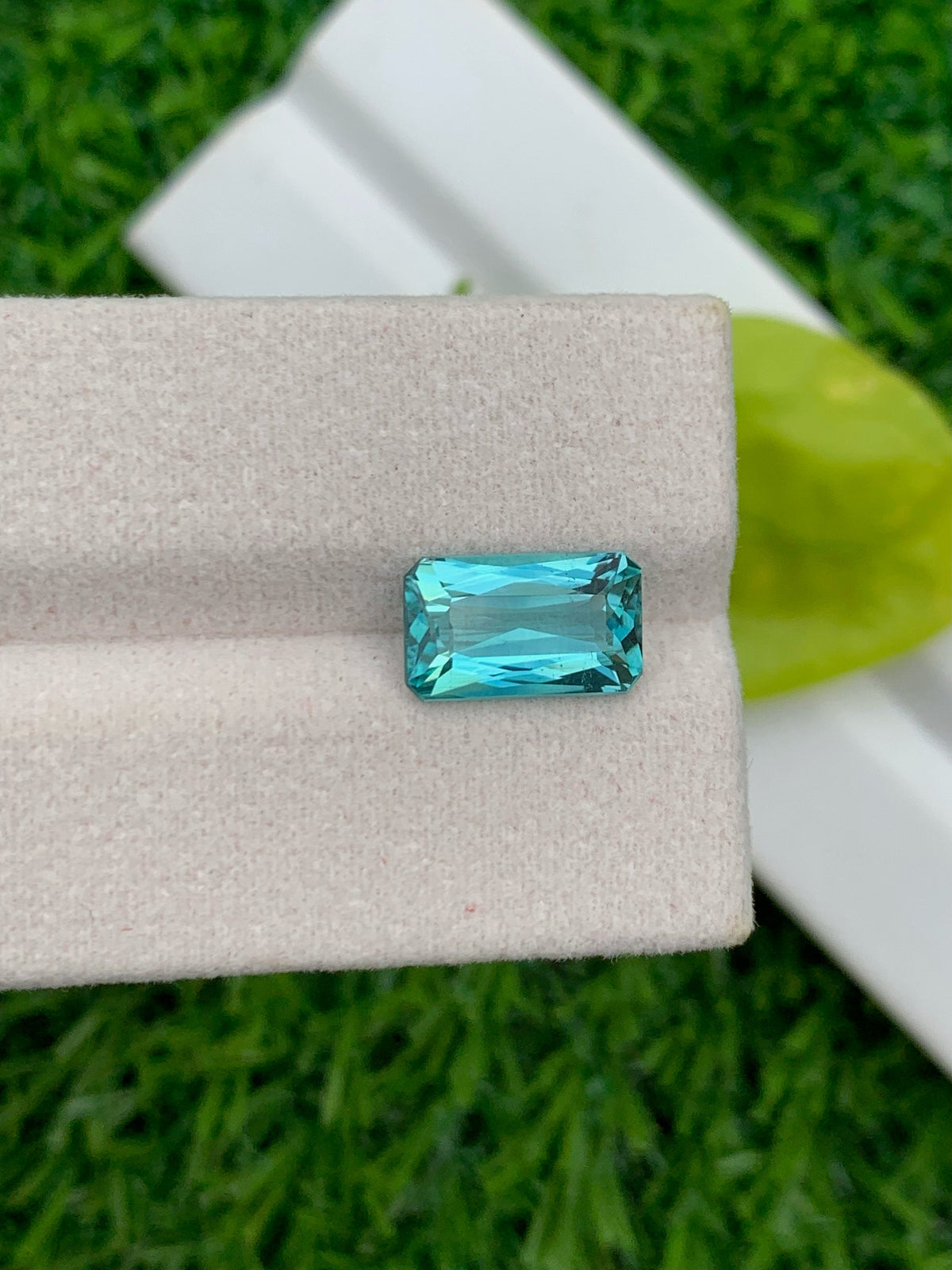 Emerald Cut Lagoon Tourmaline Gemstone: Natural Faceted Loose Stone, 3.15 CT