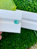 Natural Bi-Color Tourmaline Gemstone: Emerald Cut, Blue/Green, 1.25 Carat