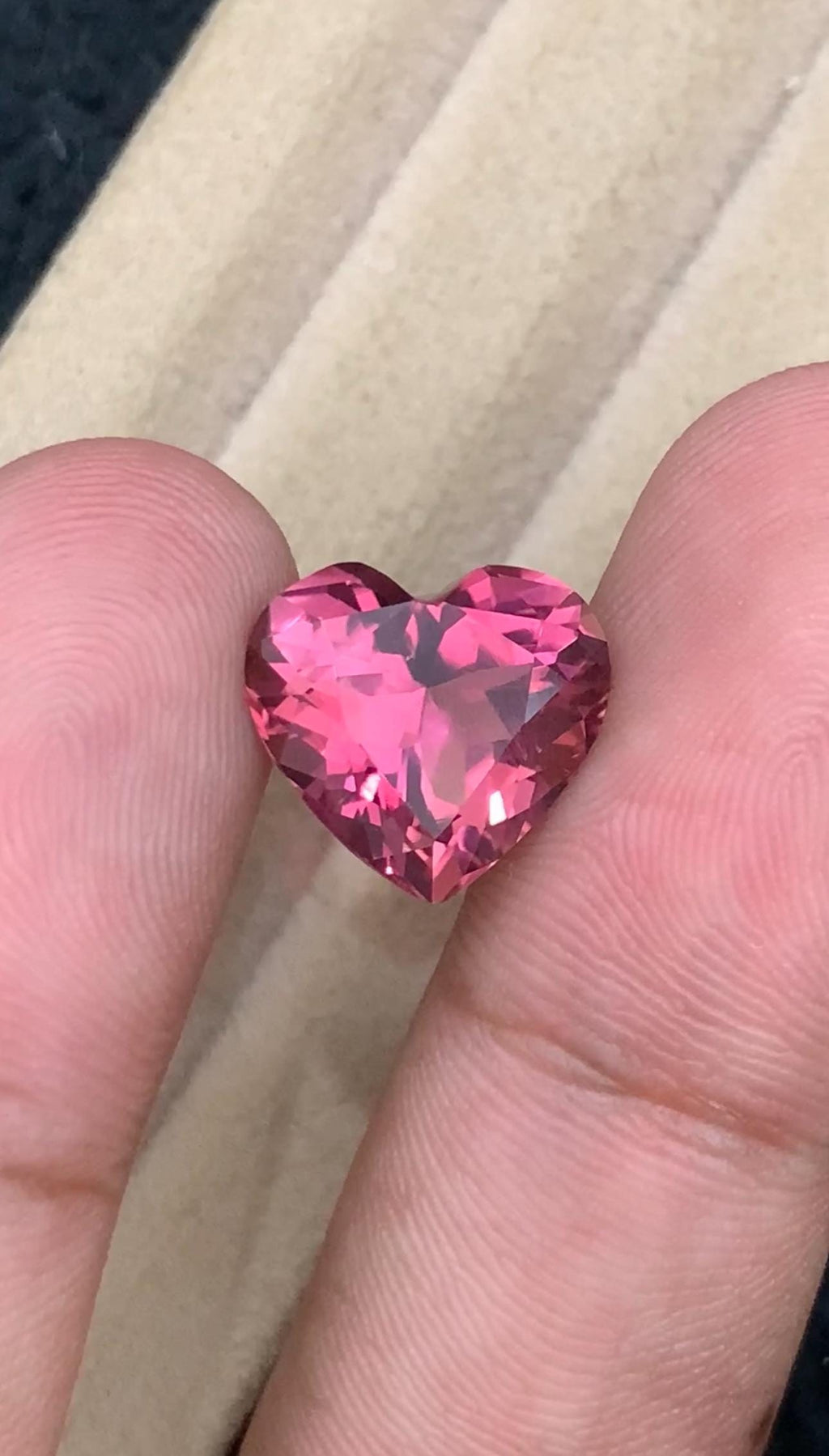Pink Tourmaline Gemstone: 7.15 CT Heart Cut, Afghanistan Origin