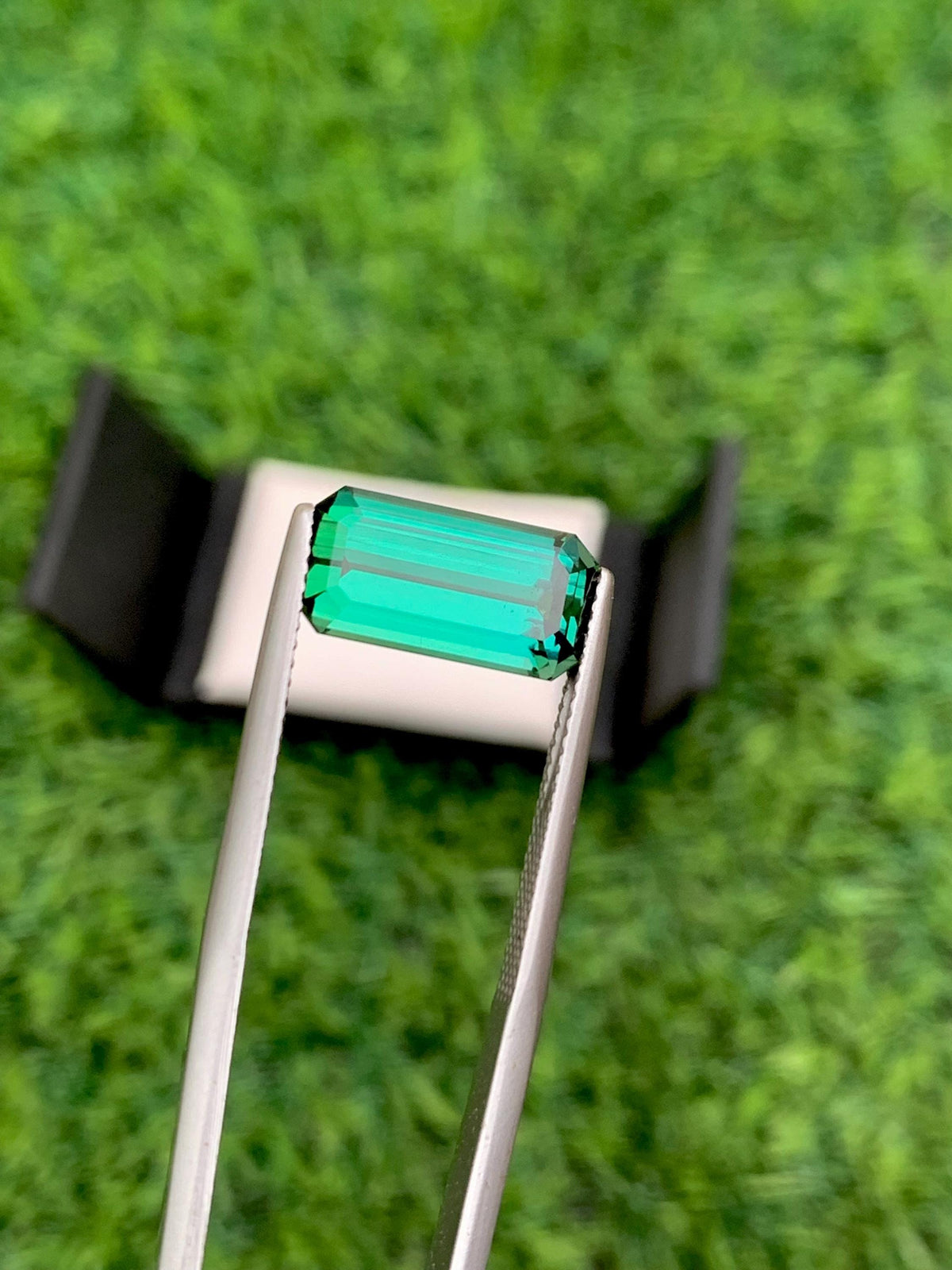 Bluish Green Tourmaline Gemstone: Emerald Cut, 5.60 CT, Afghanistan Origin