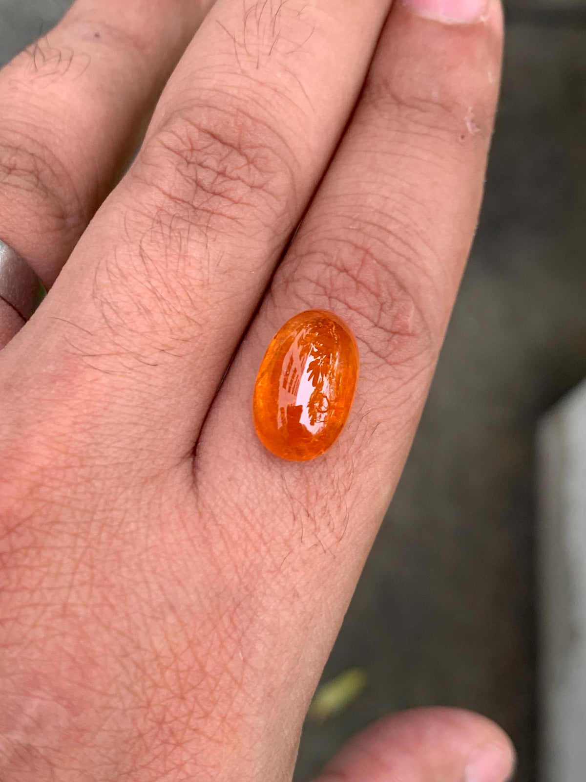 14.50 Carat Fanta Spessartite Garnet: Vivid Mandarin Orange Oval Gemstone