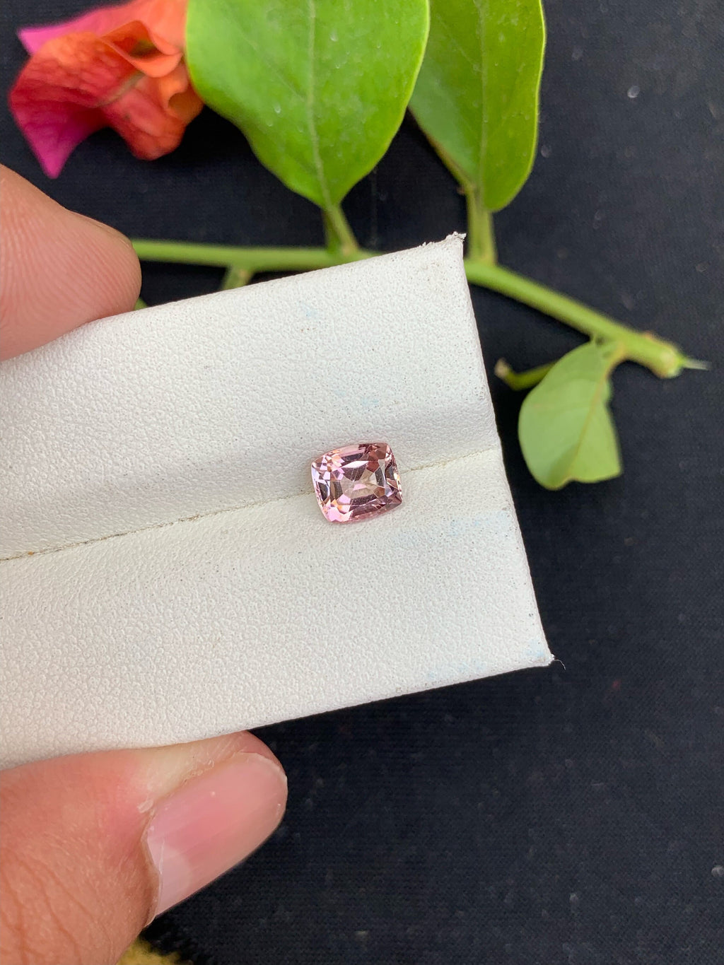 Pink Tourmaline Gemstone: 1.5 Carat Cushion Cut Loose Gem
