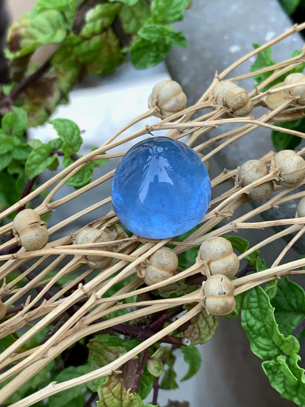 Santa Maria Blue Aquamarine Cabochon: Natural Gemstone, 23.10 CT