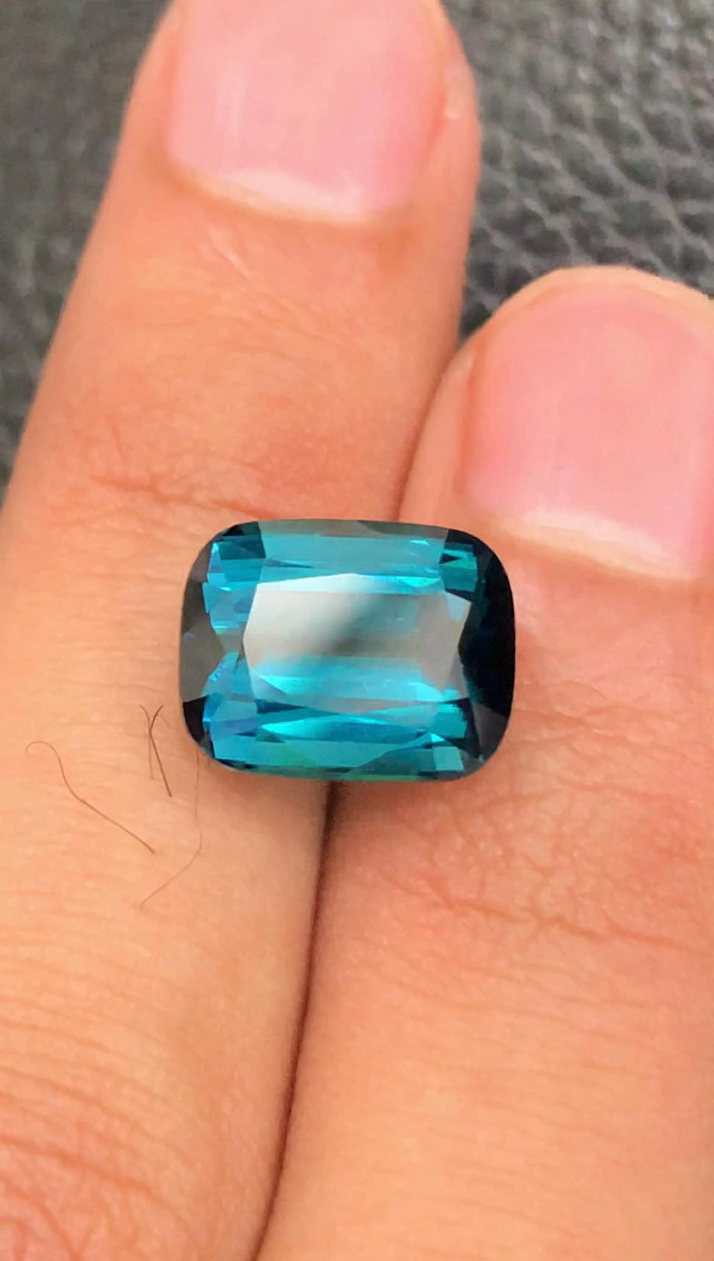 Natural Blue Tourmaline Cushion Cut – 6.30 Carat from Afghanistan Facated tourmaline gemstone